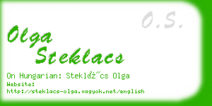 olga steklacs business card